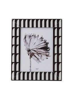 Moldura de Fotos Romimex Branco Preto Vidro 15 x 20 x 1 cm