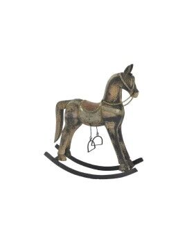 Figura Decorativa Home ESPRIT Castanho Preto Cinzento Natural Cavalo 41 x 12 x 49 cm