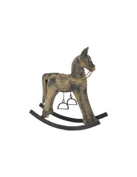 Figura Decorativa Home ESPRIT Castanho Preto Cinzento Natural Cavalo 31 x 9 x 34 cm 32 x 9 x 34 cm