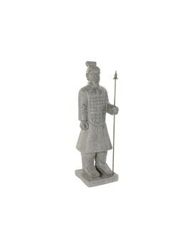 Figura Decorativa Home ESPRIT Cinzento Dourado Oriental Guerreiro 35 x 32 x 118 cm