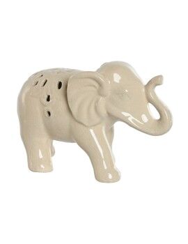 Figura Decorativa Home ESPRIT Bege Elefante Oriental 25 x 11 x 16 cm