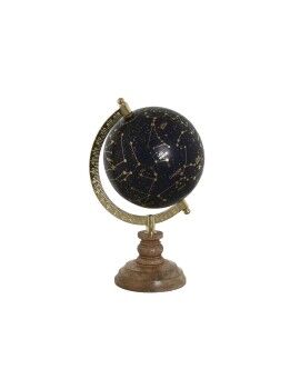 Globo Terrestre Home ESPRIT Azul Dourado Natural Vintage 15 x 15 x 24 cm