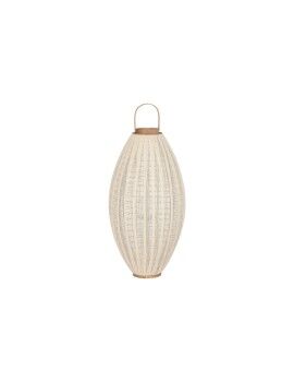 Portavelas Home ESPRIT Blanco Marrón Madera Cristal 38 x 38 x 84 cm