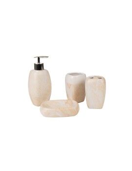 Conjunto de Banho Romimex Branco Cor de Rosa Cerâmica 12 x 34 x 12 cm 4 Peças