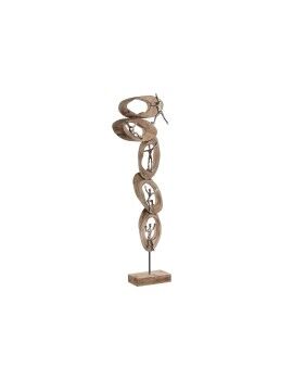 Figura Decorativa Home ESPRIT Castanho Prateado Natural 23 x 9 x 74 cm