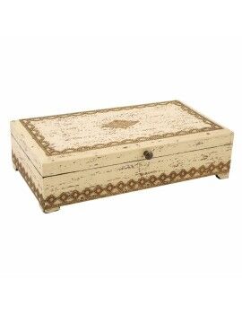 Guarda-Joias Alexandra House Living Creme Madeira de mangueira 18 x 9 x 33 cm