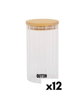 Frasco de Vidro Transparente Quttin    9 x 16 cm 780 ml 9 x 16,5 cm (12 Unidades)