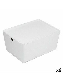 Caixa de Organização Empilhável Confortime Com tampa 35 x 26 x 16 cm (6 Unidades)