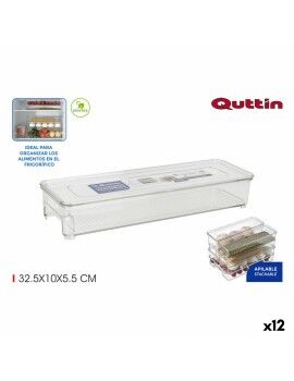 Organizador Multiusos Quttin Com tampa 32,5 x 10 x 5,5 cm