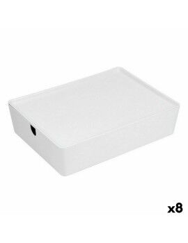 Caixa de Organização Empilhável Confortime Com tampa 35 x 26 x 8,5 cm (8 Unidades)