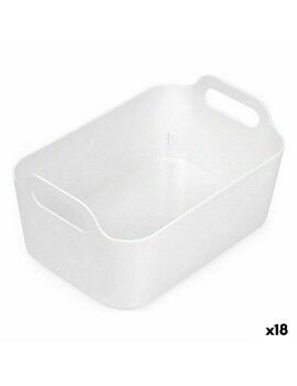 Cesta Multiusos Confortime Blanco 24 x 16,7 x 11,2 cm (18 Unidades)