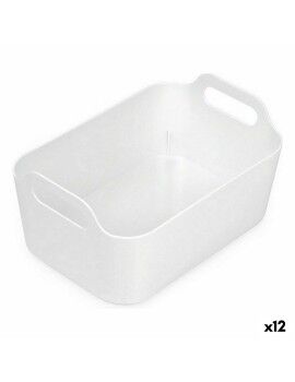 Cesta Multiusos Confortime Blanco 33 x 23,5 x 15,4 cm (12 Unidades)