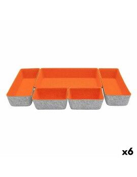 Conjunto de Cestas Confortime 5 Peças Feltro 27,5 x 20 x 5,3 cm (5 Peças) (6 Unidades)