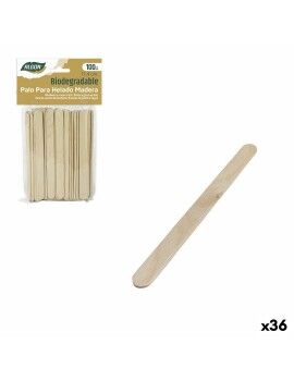 Set de palillos para helado Algon Madera 11,4 x 1 x 0,2 cm (36 Unidades)