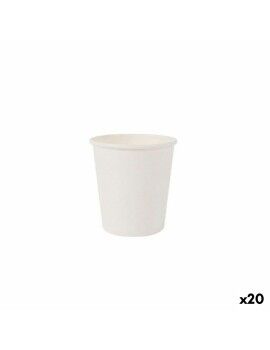 Conjunto de Copos Algon Cartão Branco 50 Peças 120 ml (20 Unidades)