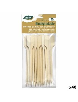 Palillos de Bambú Algon 10,5 cm Set 20 Piezas (48 Unidades)