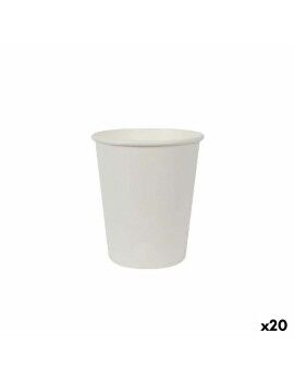 Conjunto de Copos Algon Cartão Branco 30 Peças 250 ml (20 Unidades)