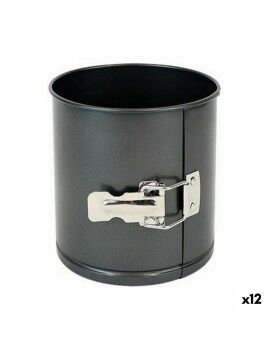 Molde Desmontable Quttin Acero al carbono Negro 14 x 12 cm (12 Unidades)