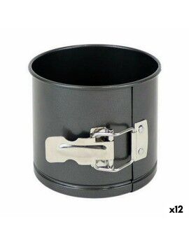 Molde Desmontable Quttin Acero al carbono Negro 12 x 10 cm (12 Unidades)