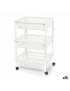 Carrinho de Vegetais Tontarelli Mito 3 Plástico Branco 40 x 29 x 62 cm (12 Unidades)