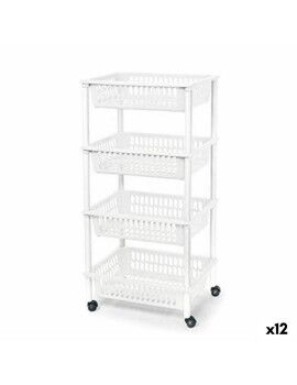 Carrinho de Vegetais Tontarelli Mito 4 Plástico Branco 40 x 29 x 62 cm (12 Unidades)