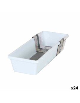 Organizador de Gavetas Confortime Branco 24,5 x 9,5 x 5 cm Base antiderrapante (24 Unidades)