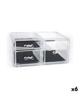 Organizador Multiusos Confortime Plástico Transparente 23,8 x 15,3 x 10,8 cm (6 Unidades)