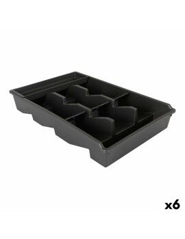 Organizador de Talheres Tontarelli Bella plus Preto 43,6 x 28,7 x 7,13 cm (6 Unidades)