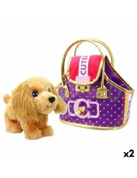 Peluche Funville Cutekins Bolsa Cão 25 x 20 x 13 cm (2 Unidades)