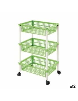 Carrito Verdulero Tontarelli Mito 3 Plástico Verde 40 x 29 x 62 cm (12 Unidades)