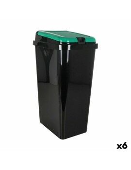 Cubo de Basura para Reciclaje Tontarelli Verde 45 L (6 Unidades)