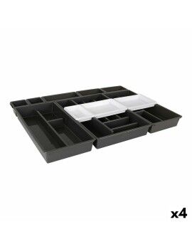 Organizador de Talheres Tontarelli Bella Preto 10 Peças 70 x 49,2 x 6,7 cm (4 Unidades)