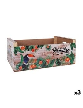 Individuais Confortime Paradise Madeira Tropical 58 x 39 x 21 cm (3 Unidades)