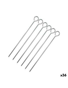 Set de Pinchos para Barbacoa Wooow Metal 6 Piezas 20 cm (36 Unidades)