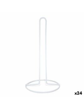 Porta-Rolos de Cozinha Wooow Metal Branco 31 cm (24 Unidades)