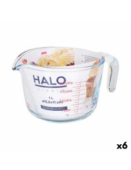 Jarra Medidora Halo 1 L Vidrio (6 Unidades)