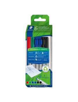 Conjunto de Marcadores Staedtler Lumocolor 6 Peças Multicolor