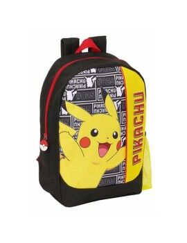 Mochila Escolar Pokémon Amarelo Preto Vermelho