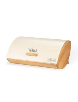 Cesta do Pão Feel Maestro MR-1775-IVORY Marfim Madeira Metal Bambu 25 x 13,3 x 36,5 cm