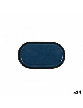 bandeja de aperitivos La Mediterránea Chester Azul Oval 13 x 8 x 4 cm (24 Unidades)