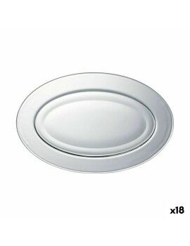 Recipiente de Cozinha Duralex Lys Oval 31 x 20 x 3 cm (18 Unidades)