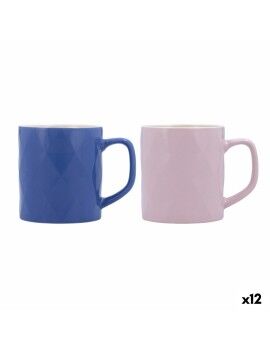 Taza Quid Rombos Cerámica 330 ml (12 Unidades)