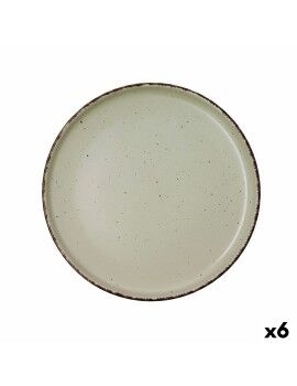 Prato de Jantar Quid Duna Verde Cerâmica 26,5 x 2,8 cm (6 Unidades)