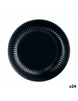 Plato de Postre Luminarc Cottage Negro Vidrio 19 cm (24 Unidades)