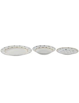 Conjunto de Louça Home ESPRIT Branco Porcelana 18 Peças 27 x 27 x 2 cm