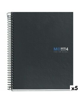 Caderno Miquelrius The Original Grafite A5 160 Folhas (5 Unidades)