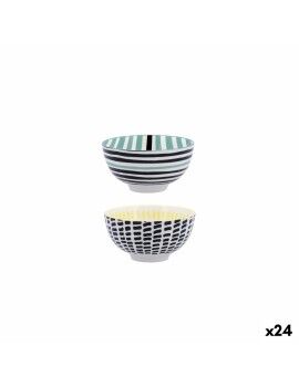 Tigela Bidasoa Zigzag Multicolor Cerâmica 11 cm (24 Unidades)