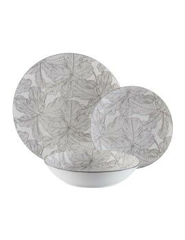 Set de Vajilla Versa Palmera 18 Piezas Gris Porcelana