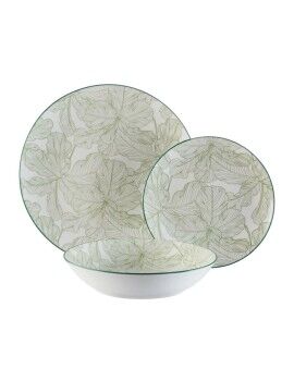 Conjunto de Louça Versa Palmeira 18 Peças Verde Porcelana