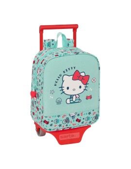 Mochila Escolar com Rodas Hello Kitty Sea lovers Turquesa 22 x 27 x 10 cm